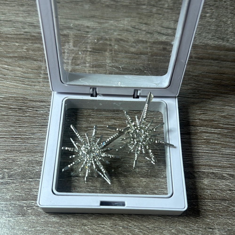 Silver Starburst Earrings